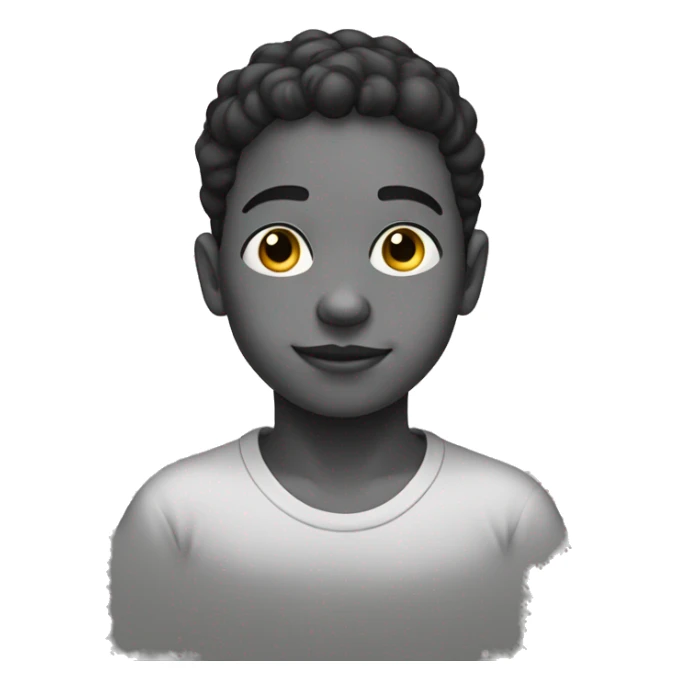 greyscale portrait of a boy sticker