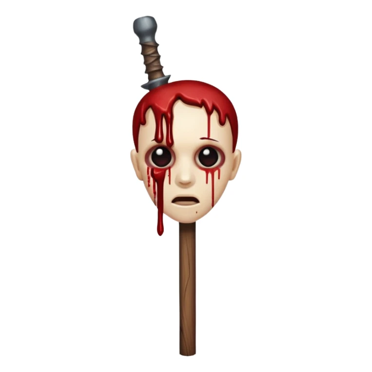 Rotting white guys head on a stick sticker