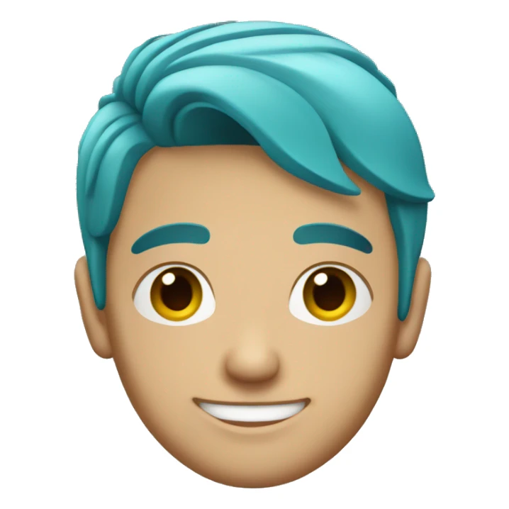 Vladko Paulo with cyan hair sticker