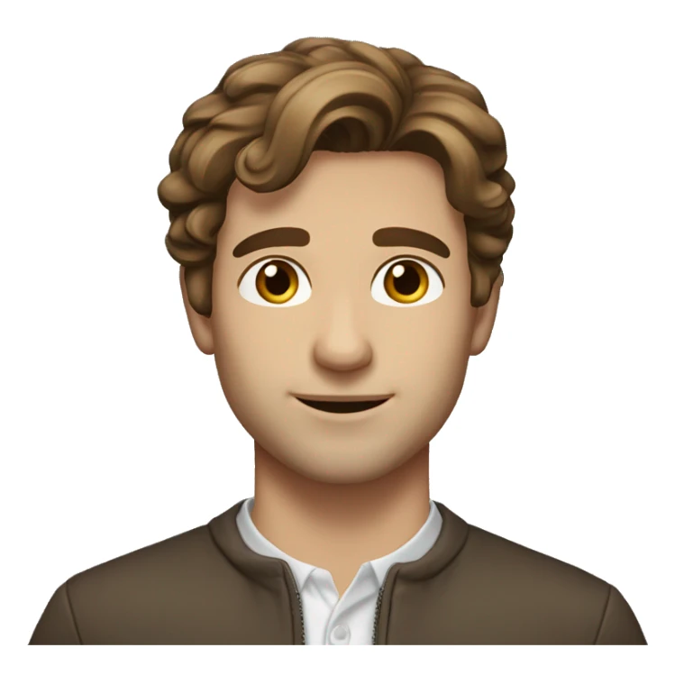 brown hair man-browneyes-light skin-european-handsome-sideparted sticker