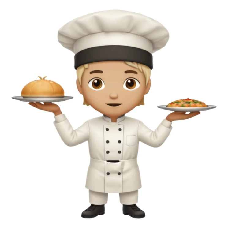 High resolution of   realistic full body chef distorted , no extra hybrid sticker
