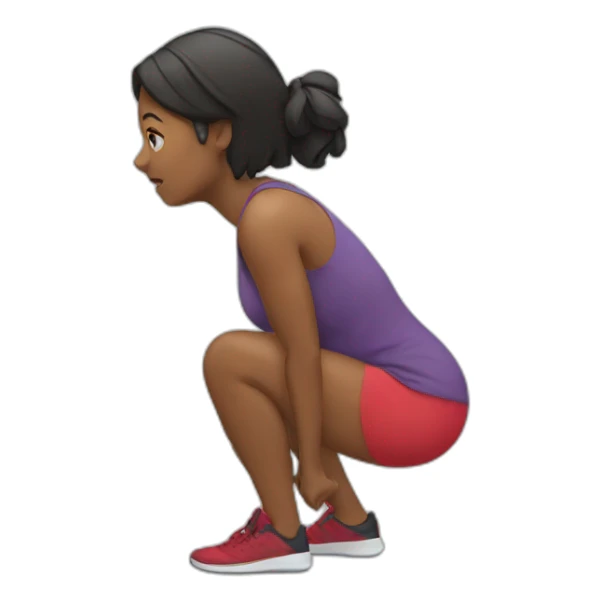 woman doing squat sticker