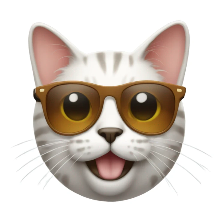 Cat with sunglasses sticker