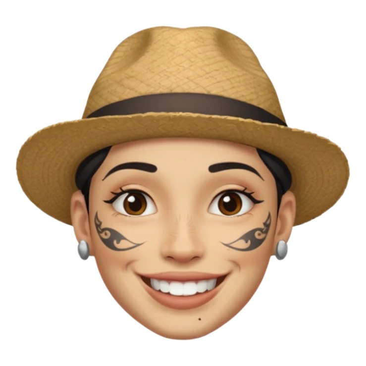 Con pasa montañas y tatuajes en la cara sticker