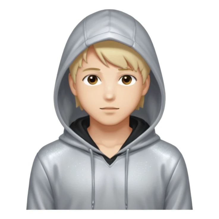 Sexy Handsome Shiny Sparkly Attractive Shoujo-Anime-style semi-realistic Man with a hoodie  sticker