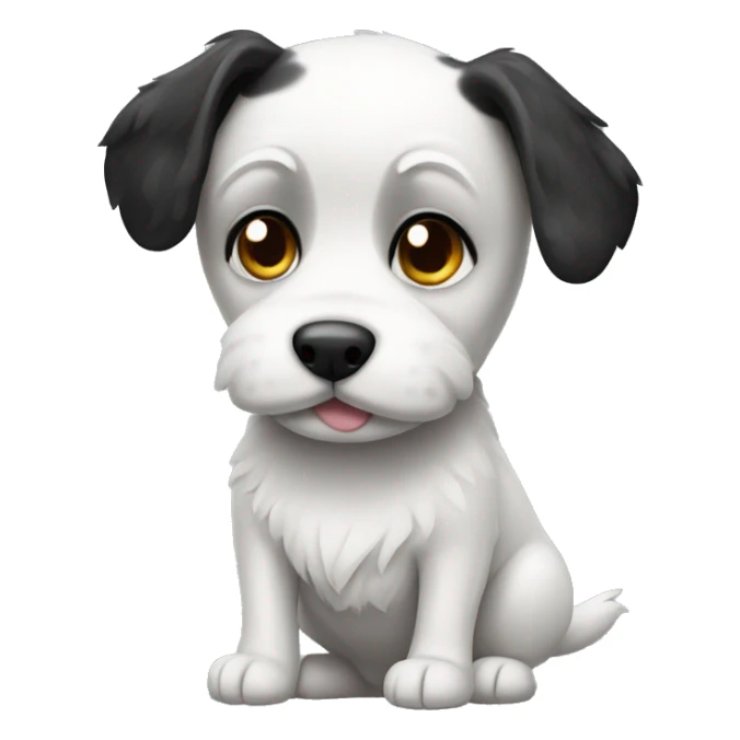 Dog with black and white fur sticker