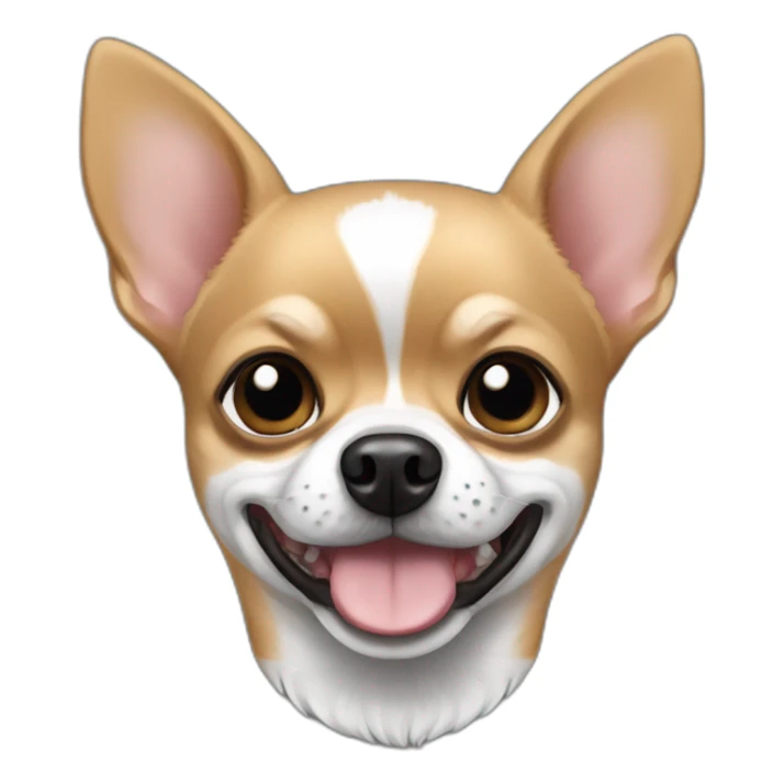 Chihuahua black and cofre and White  dog muscle sticker