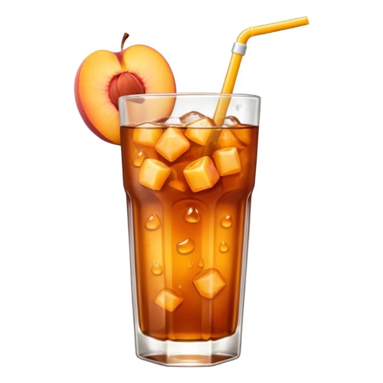 Peach ice tea sticker