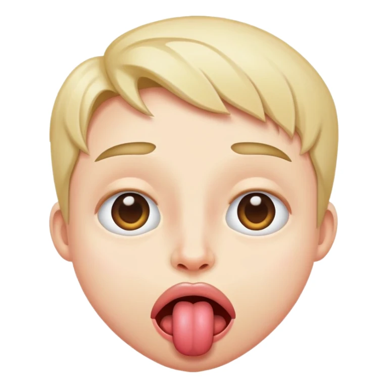 Cross eyed tongue out sticker