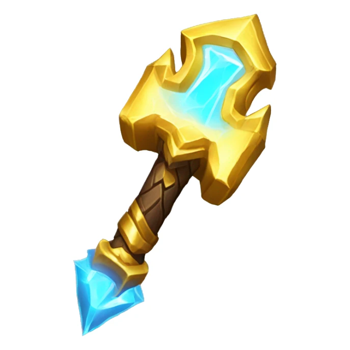 create a golden lightning hammer for the holypaladin classfrom world o wacraft sticker