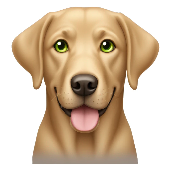 Light brown Labrador retriever with green eyes  sticker