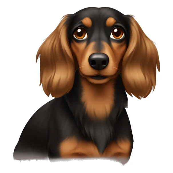 Long haired chaweenie mix brown and black sticker