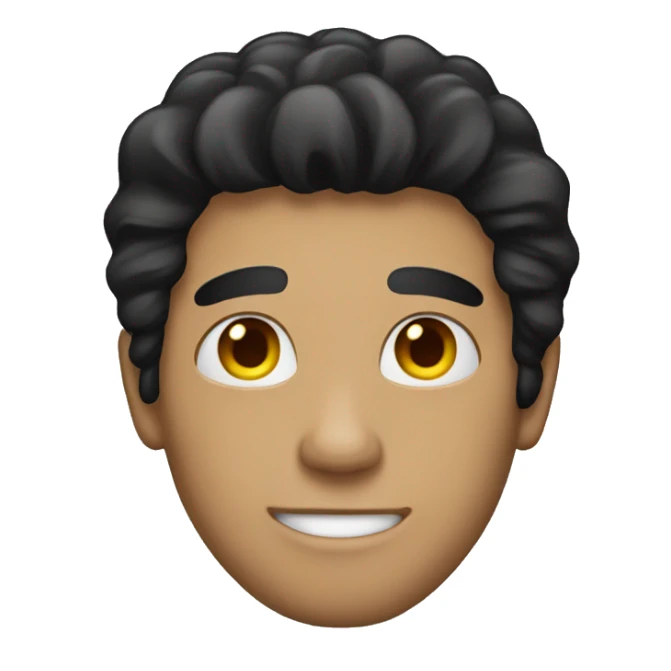 man wearing a suit with black hair sticker