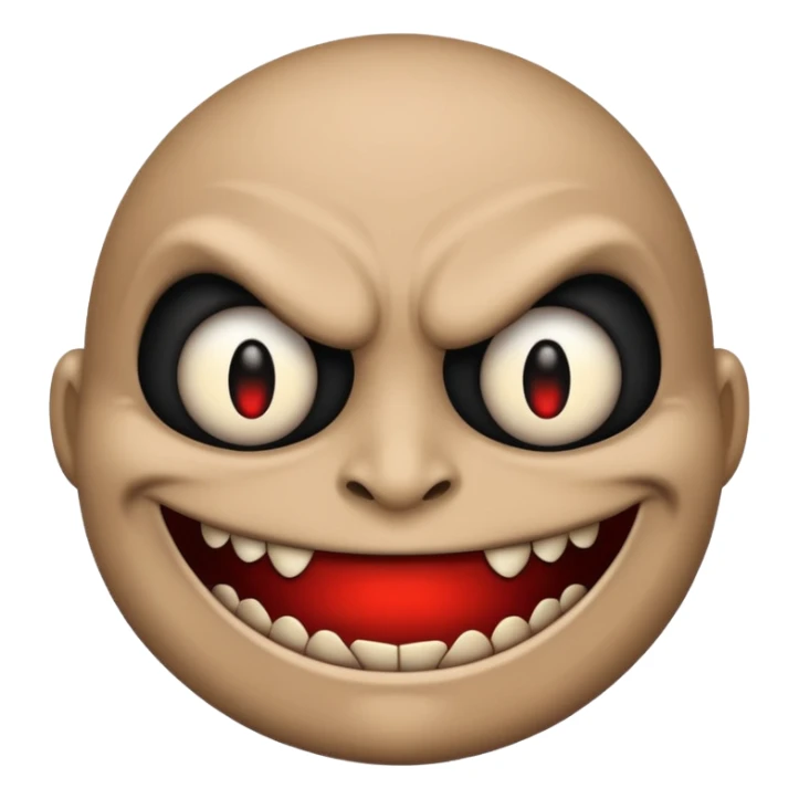 Big dark smile or Shark teeth and evil face sticker