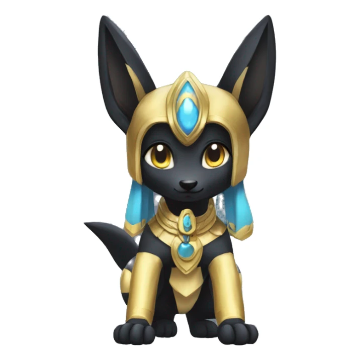 Shiny Chibi Anubis-Umbreon-Lucario full body sticker