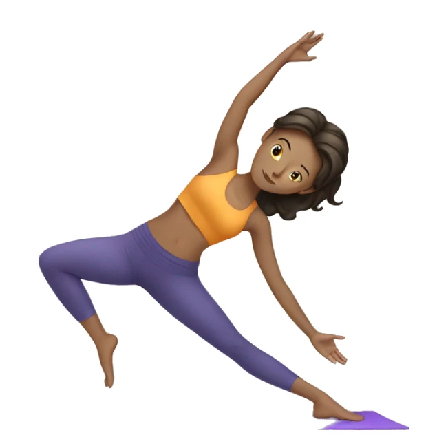 white brunette girl doing yoga sticker