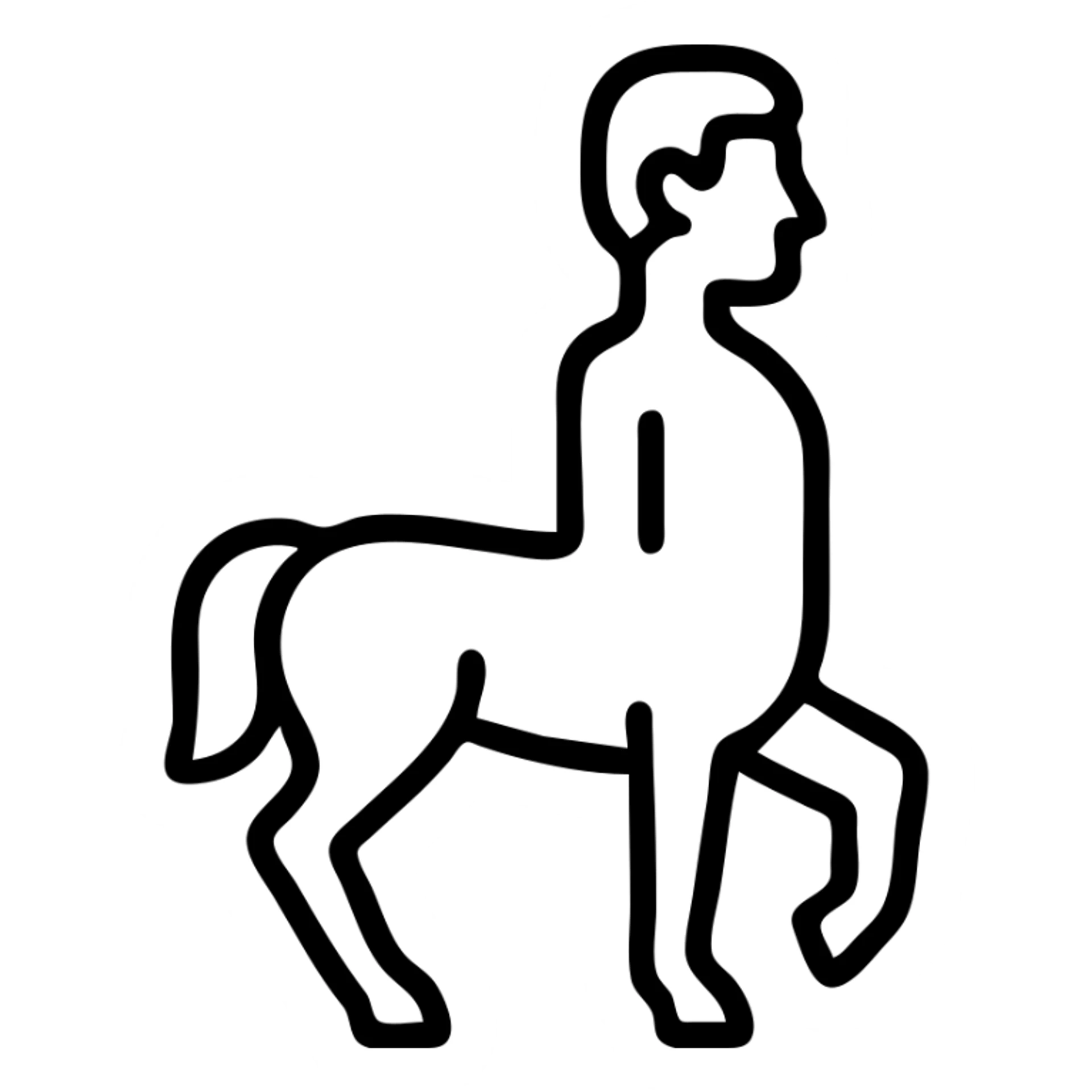 horse with a human head sticker