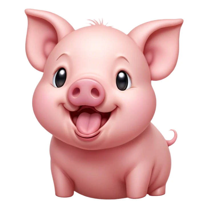 Cinematic Cute Yawning Piglet Portrait Emoji, Head tilted slightly with a dramatic, wide-open yawn, showcasing a soft, delicate rosy-pink hide with tiny droopy ears, round beady eyes barely open in drowsy contentment, Simplified yet irresistibly adorable features, highly detailed, glowing with a soft, cozy glow, high shine, relaxed yet expressive, stylized with a touch of playful whimsy, bright and endearing, soft glowing outline, capturing the essence of a sleepy yet affectionate piglet, so drowsy it feels like it could stretch out of the screen and curl up for a nap! sticker