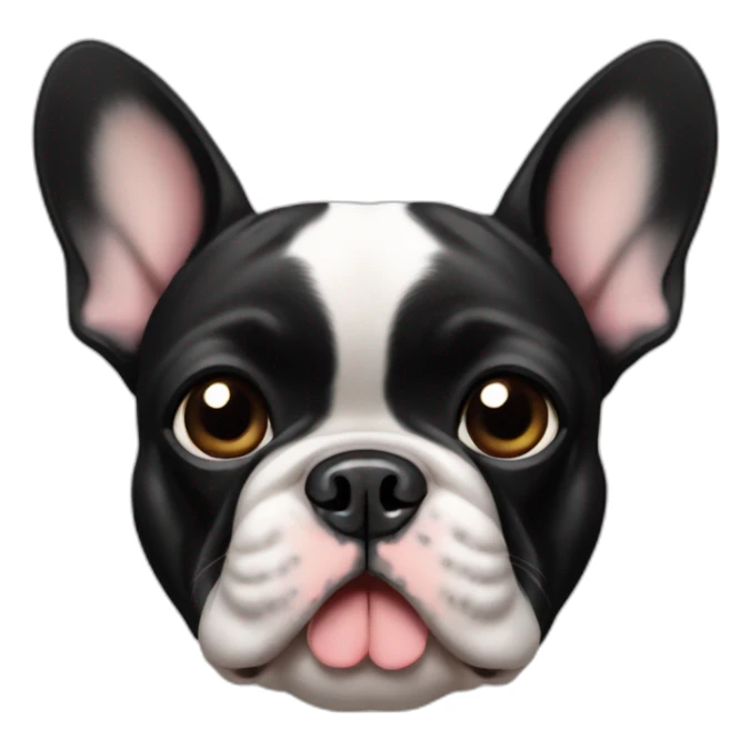 All Black faced French bulldog sticker