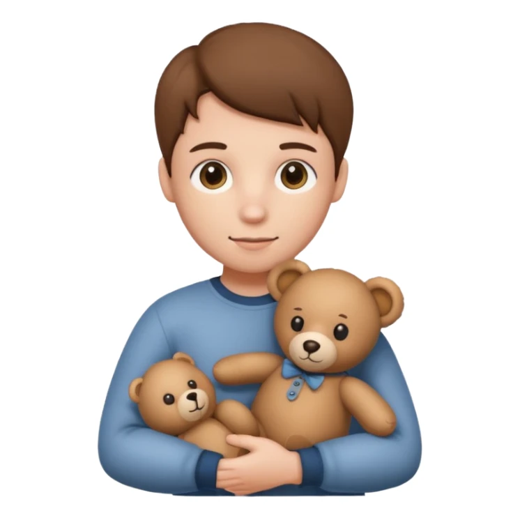 a flower in hand that holds the bear sticker