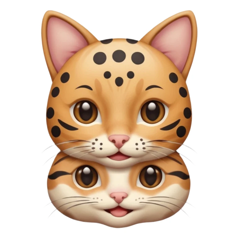 polka dots human body and cat face one face only sticker