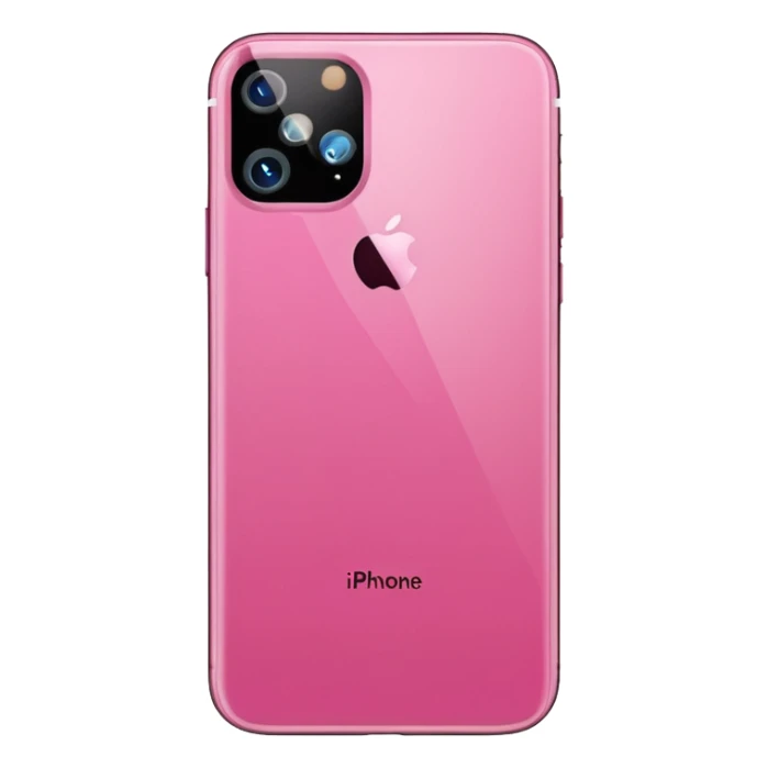 Create me a pink iPhone 17 pro image with the screen in a straight position. png sticker