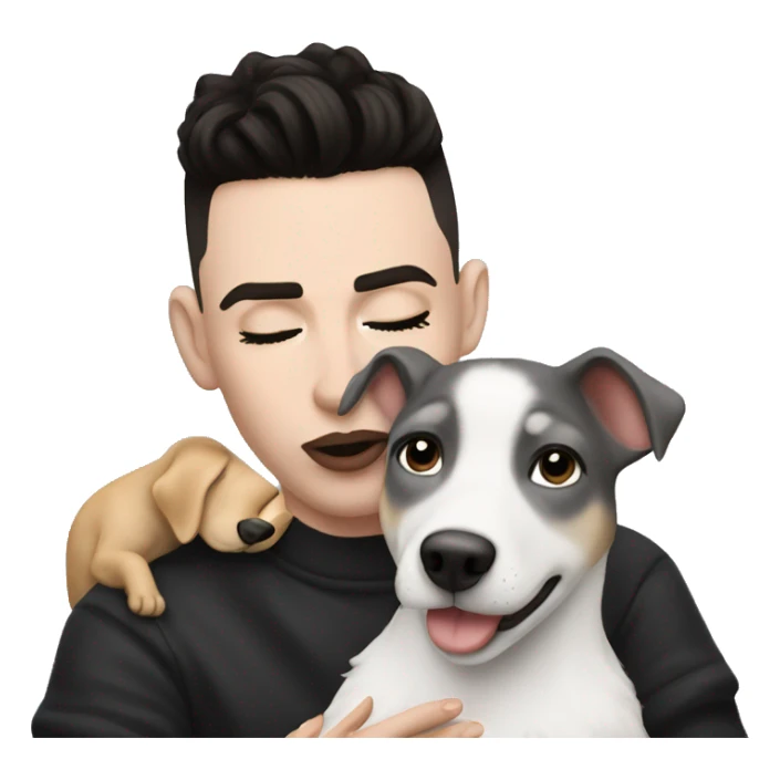 James Charles kissing a dog sticker