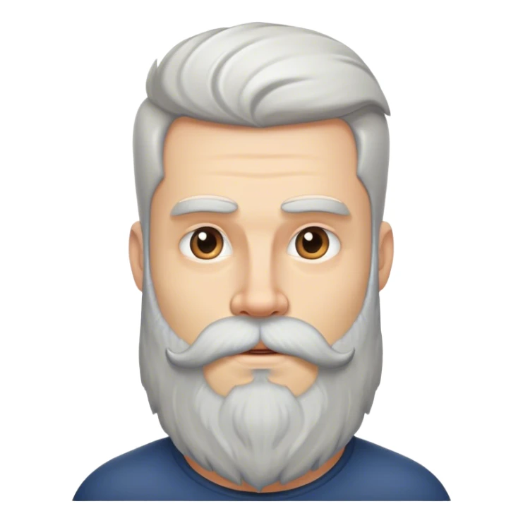 masculine white man with huge beard and chiseled jawline sticker
