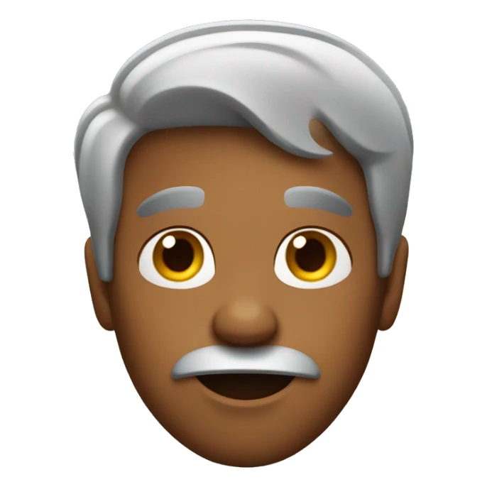 brown man with hair shrugging  sticker