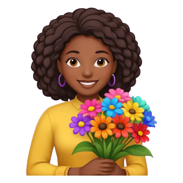 Flower Vendor balck woman sticker