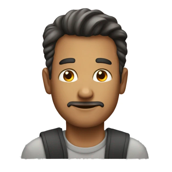 man as a appl sticker