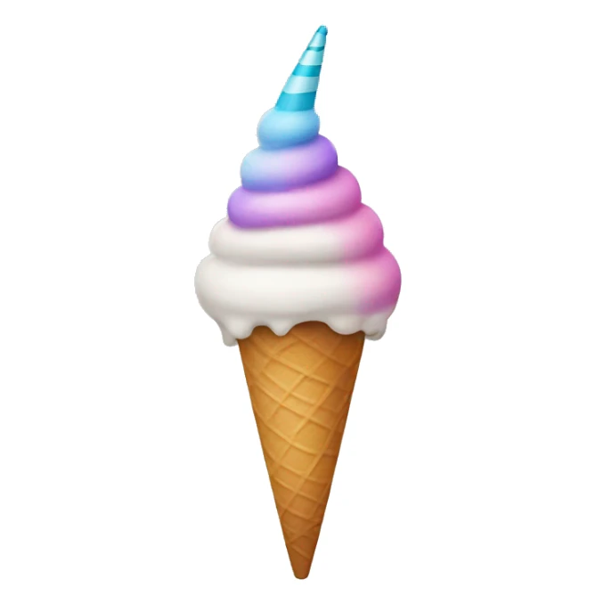 icecream unicorn horn sticker