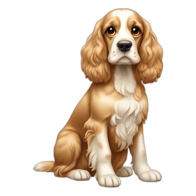 Dog-english-cocker-spaniel-full-body-golden sticker