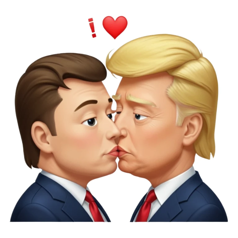 donald trump kissing elon musk sticker