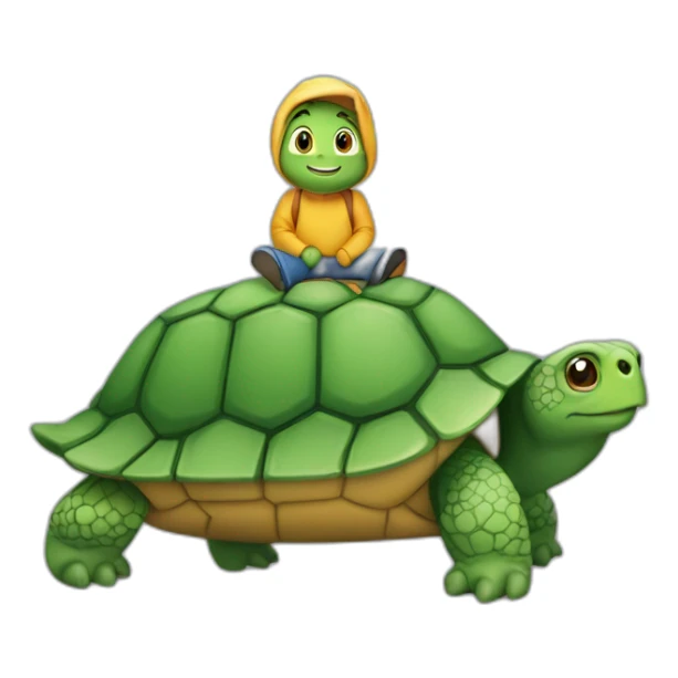 Tortue sur une louloute sticker