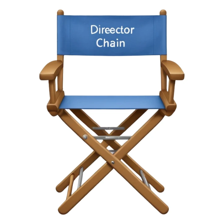 driector chair, wite director name on it sticker