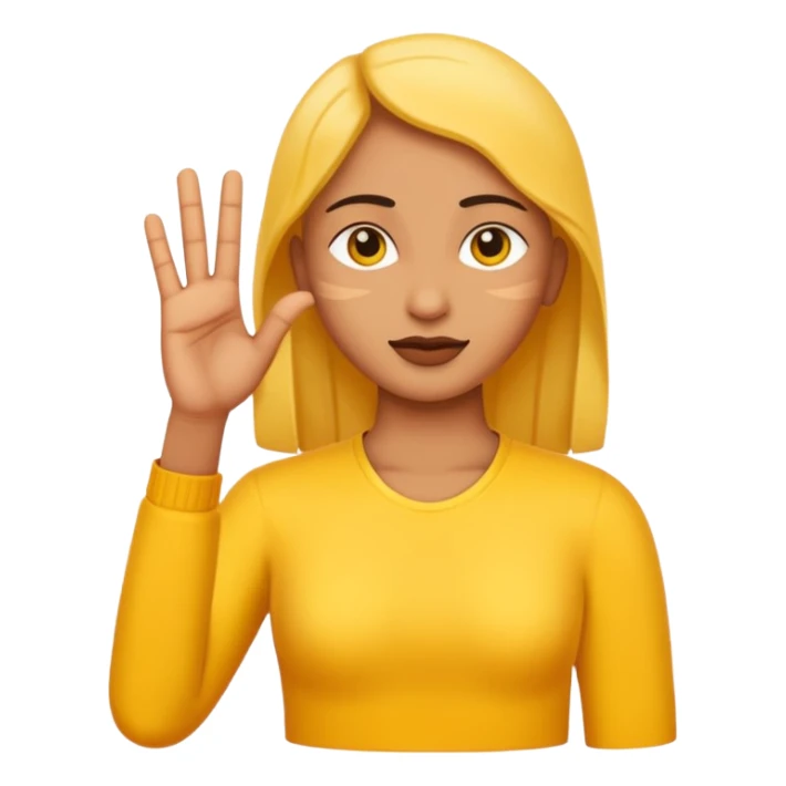 generate a good professional image for letter 'A' where it should be a emoji ,where 'A' is Indian sign language sticker