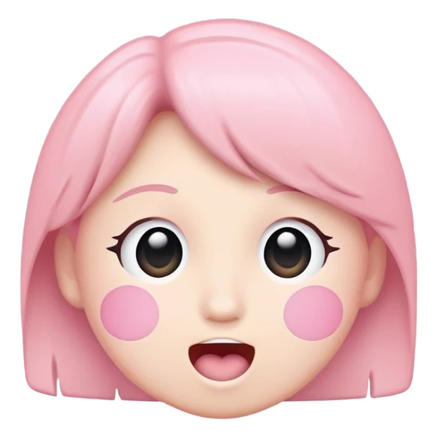 Pastel pink sing say "wow" sticker