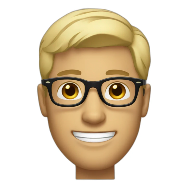 Handsome Flirty blond man with short hair and persol glasses sticker