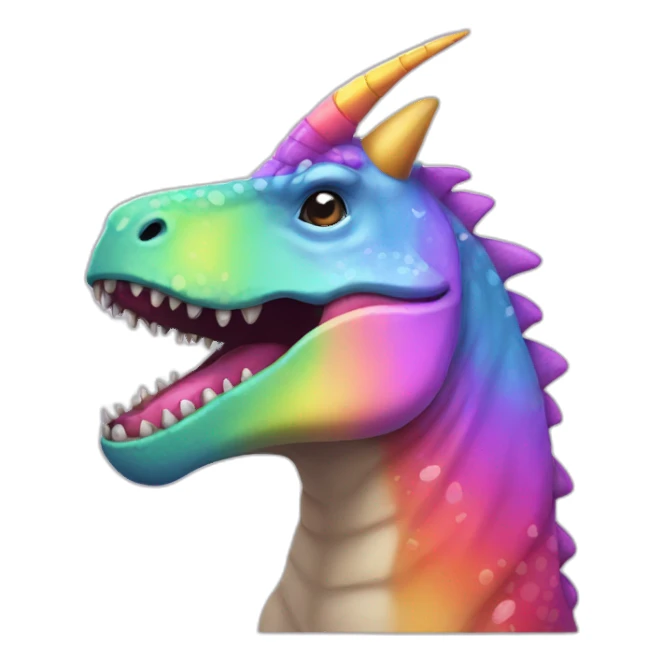 tyrannosaurus-unicorn-rainbow-cute sticker