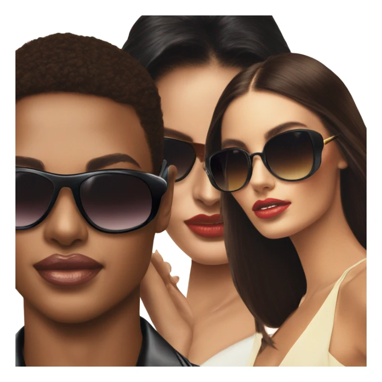 Tony Montana sunglasses with 3 beautiful models sticker