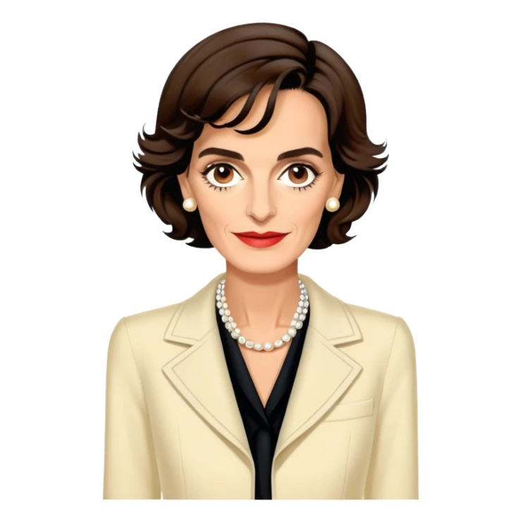 Inès de la Fressange wearing Chanel outfit sticker