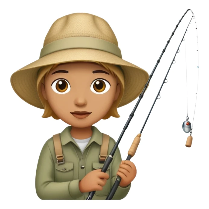 person fishing sticker