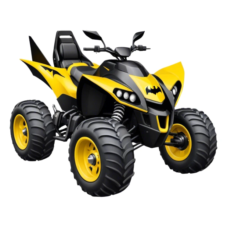 batmobile atv raptor 700 with a smile sticker