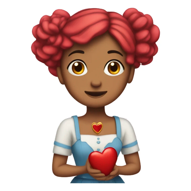 corazón carmelita con curita sticker