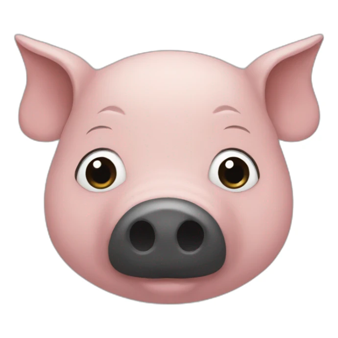 Pig nose with black hair sticker