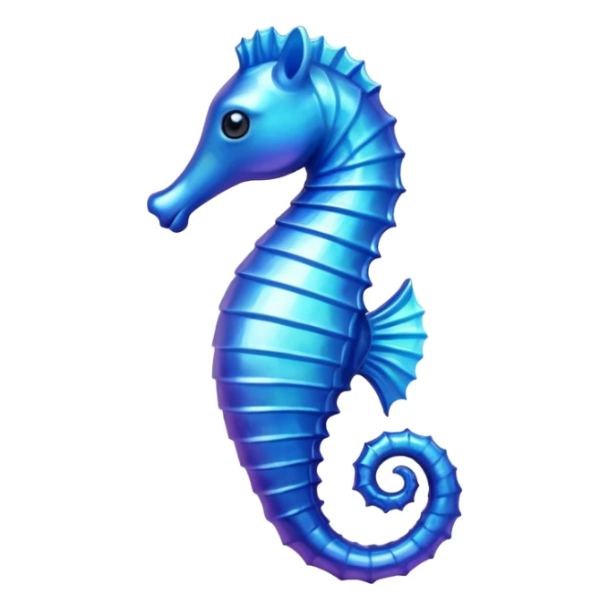 blue sea horse sticker