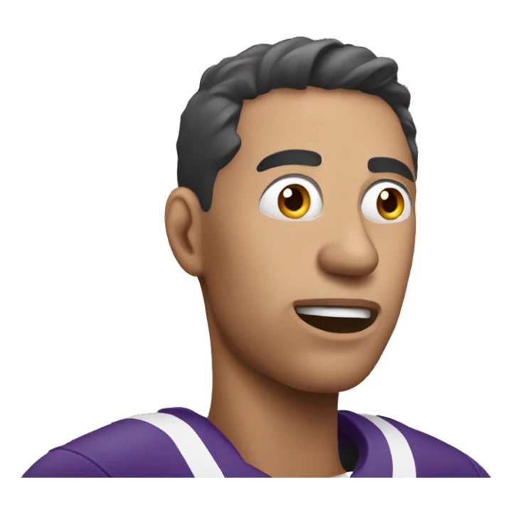 Man losing bet on sports sticker