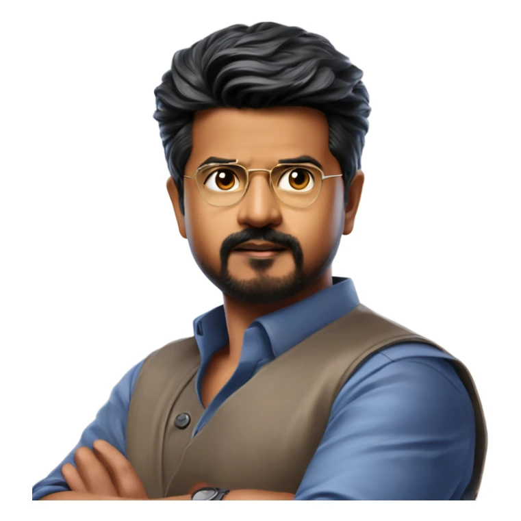 Thalapathy Vijay combined with junior ntt sticker