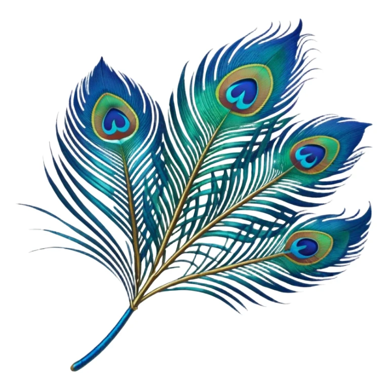 Peacock feather sticker